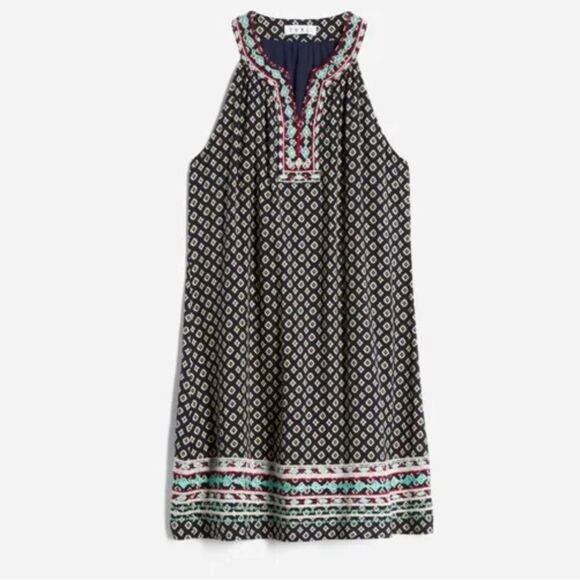THML Size S Sleeveless Embroidered Dress V Neck Multicolor Sleeveless Dress - Picture 1 of 8